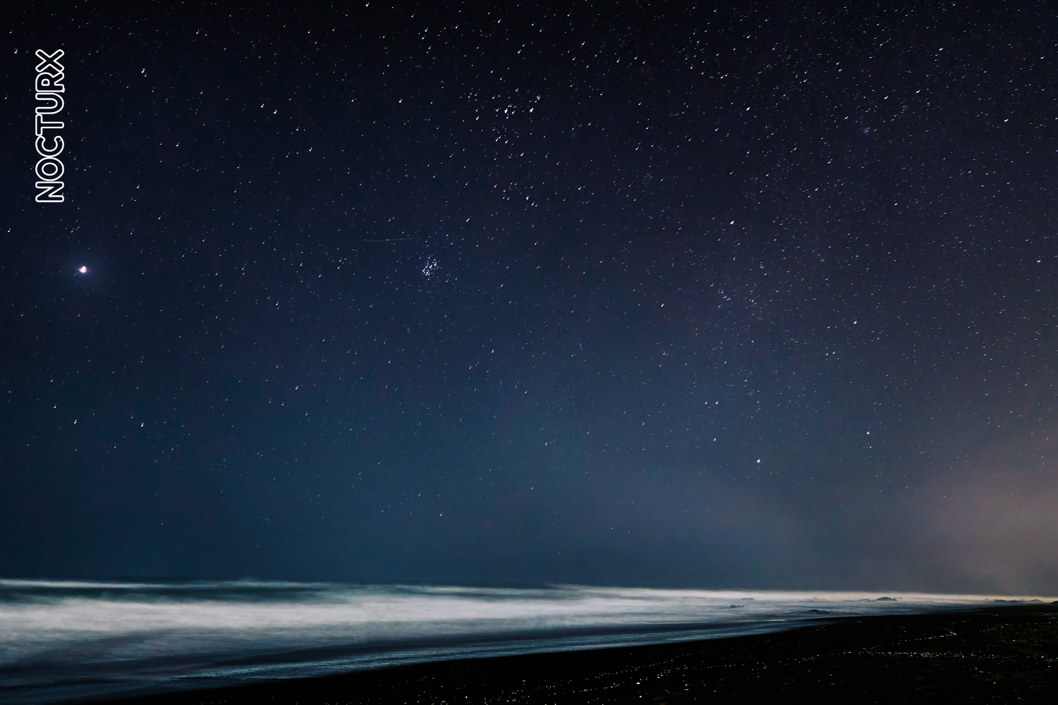 Playa, Mar y Cielo Estrellado