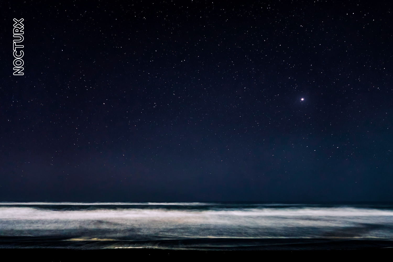 Playa, Mar y Cielo Estrellado